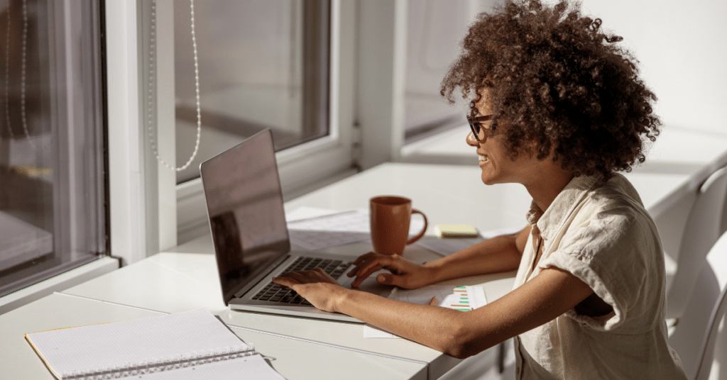 Person looking at computer